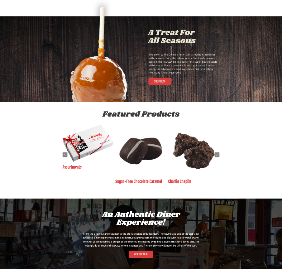 Olympia Candy Kitchen Laptop cell phone mockup branding