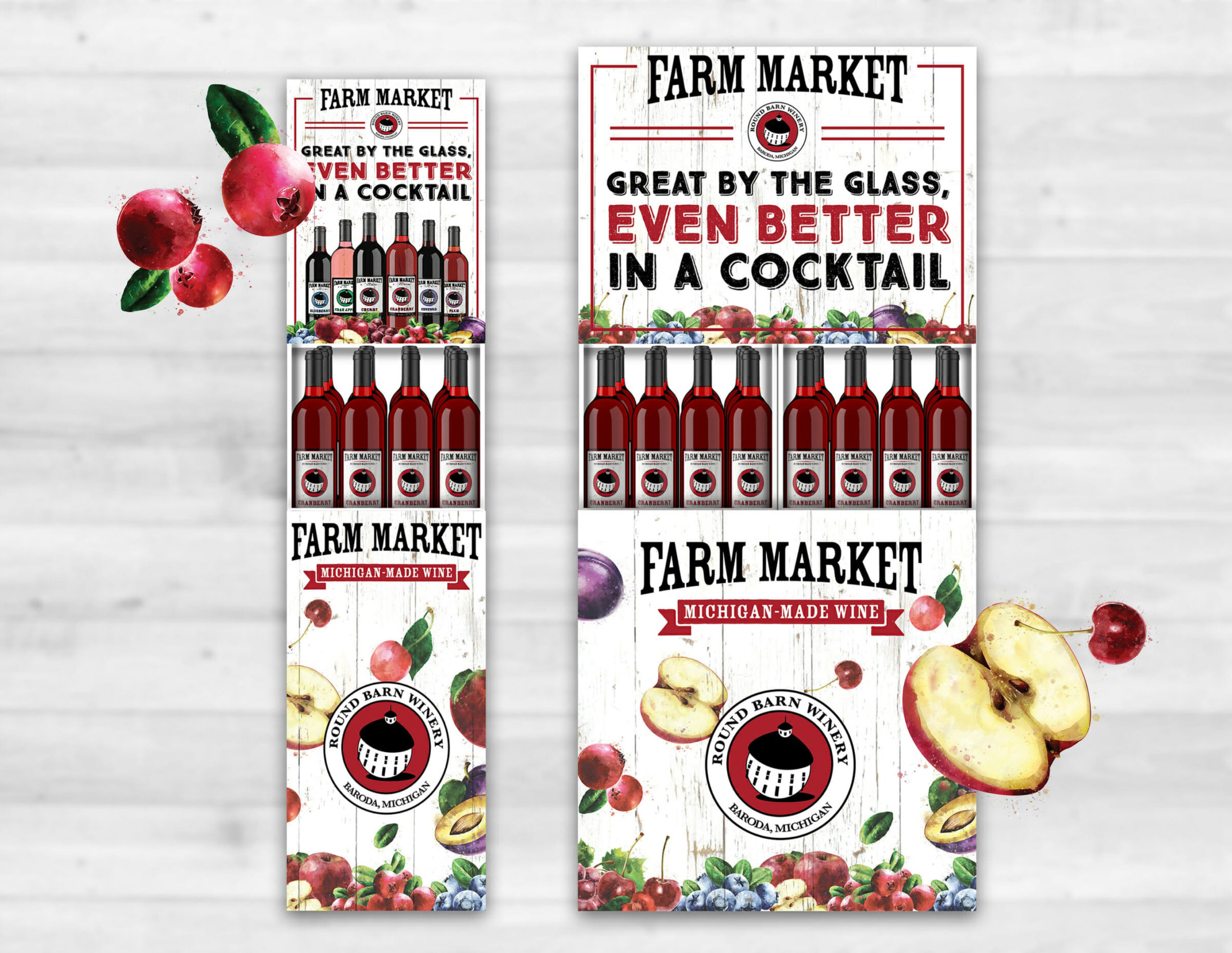 Round Barn Farm Market portfolio Print Cell Phone laptop Mockup branding