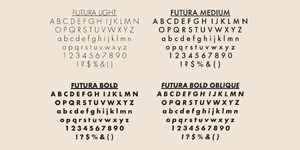 futura bold typeface